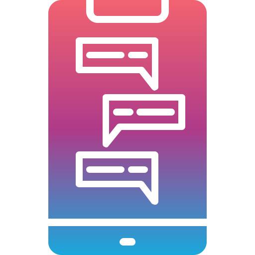 chat mobile Generic Flat Gradient icona
