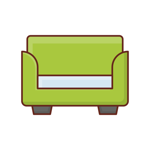 Couch Generic Outline Color icon