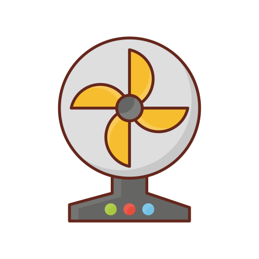 탁상용 선풍기 Generic Outline Color icon