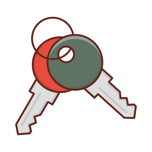 Keys Generic Outline Color icon