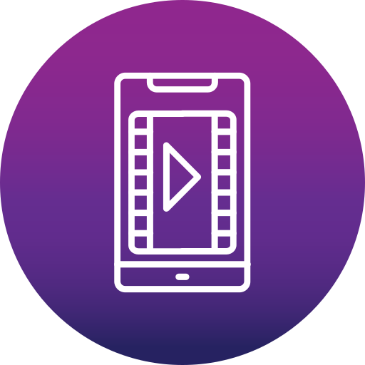 reproductor de video Generic Flat Gradient icono