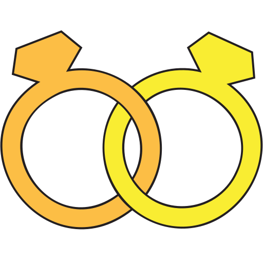 anelli di fidanzamento Generic Thin Outline Color icona