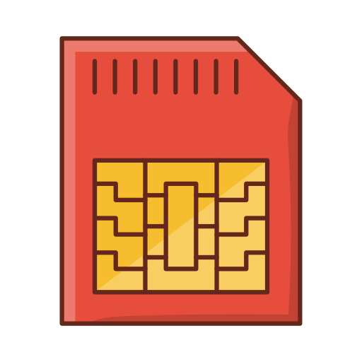 sim karte Generic Outline Color icon