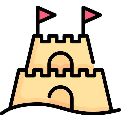castello di sabbia Special Lineal color icona