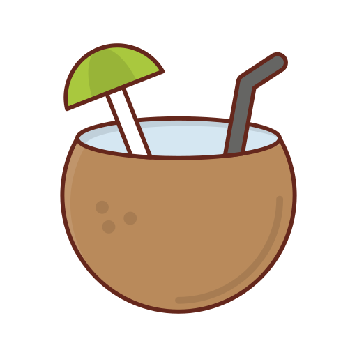 bebida de coco Generic Outline Color icono