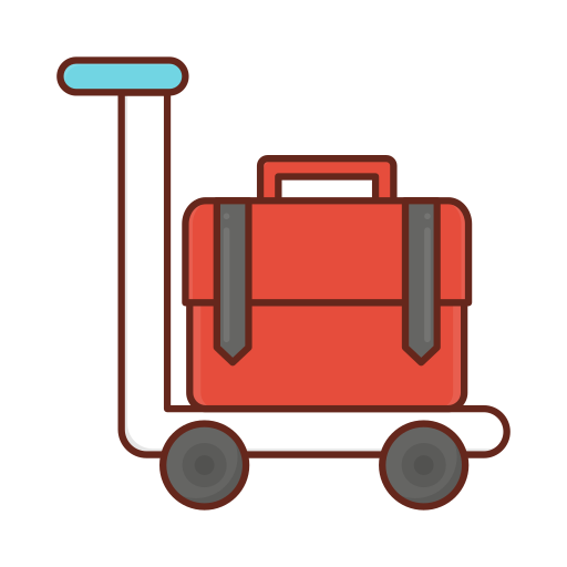 chariot à bagages Generic Outline Color Icône