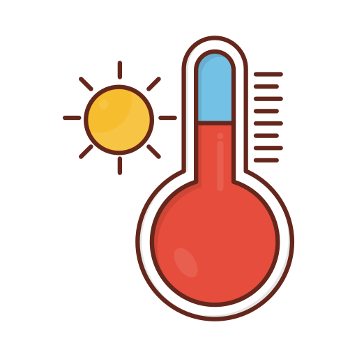 temperatura Generic Outline Color ikona