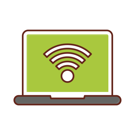 conexión wifi Generic Outline Color icono