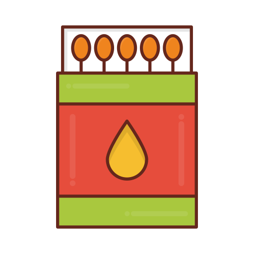 caja de fósforos Generic Outline Color icono