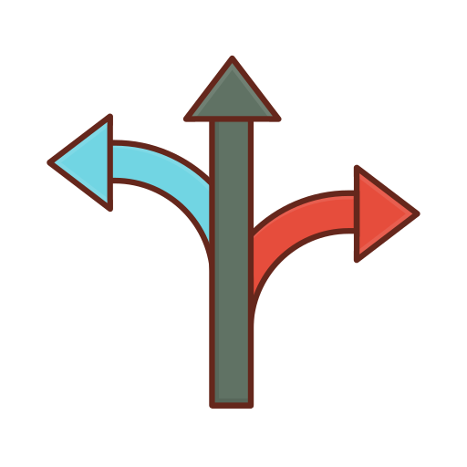 Direction arrow Generic Outline Color icon