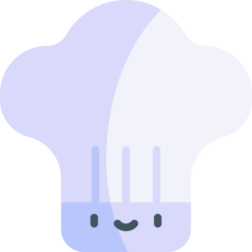 czapka szefa kuchni Kawaii Flat ikona