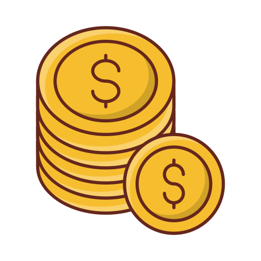Dollar coins Generic Outline Color icon