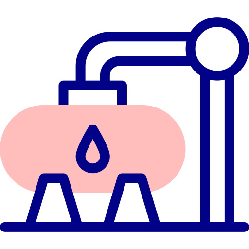 Gas storage Detailed Mixed Lineal color icon