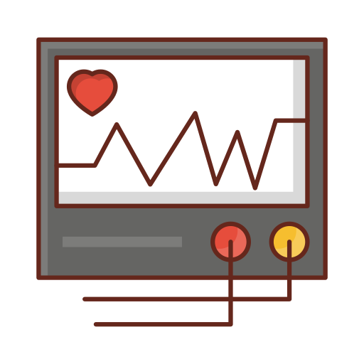 monitor de pulso cardiaco Generic Outline Color icono