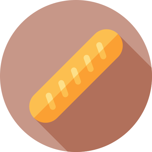 pan de molde Flat Circular Flat icono