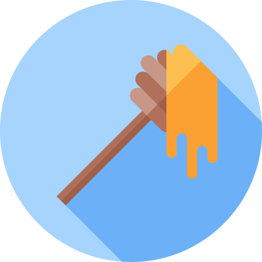 Honey dipper Flat Circular Flat icon