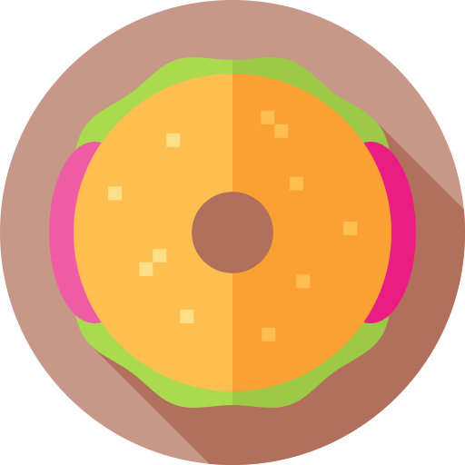베이글 Flat Circular Flat icon