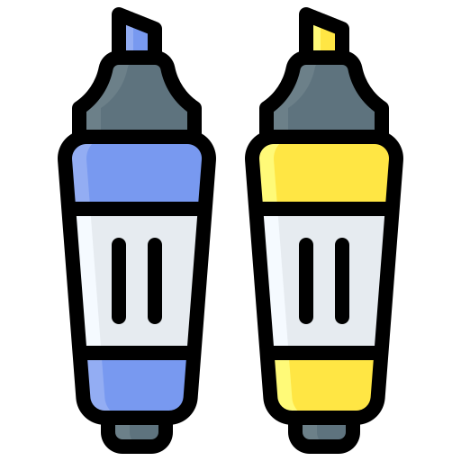 Highlighter Generic Outline Color icon