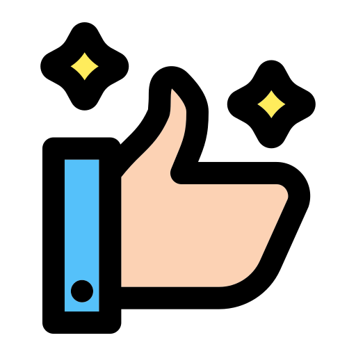 pulgar arriba Generic Outline Color icono