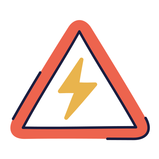 señal de peligro eléctrico Generic Flat icono