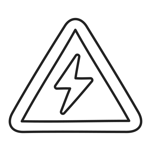 elektrisch gevarenbord Generic Detailed Outline icoon