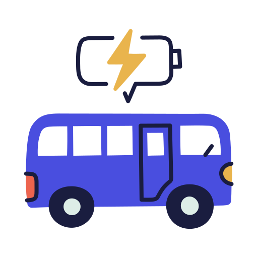 autobus elettrico Generic Flat icona
