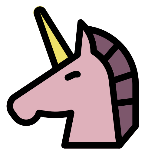 unicornio Generic Outline Color icono
