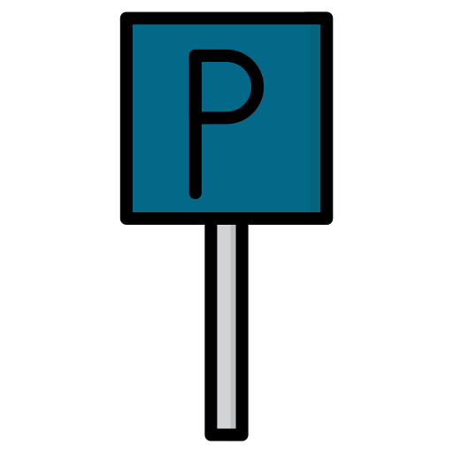 Parking sign Generic Outline Color icon