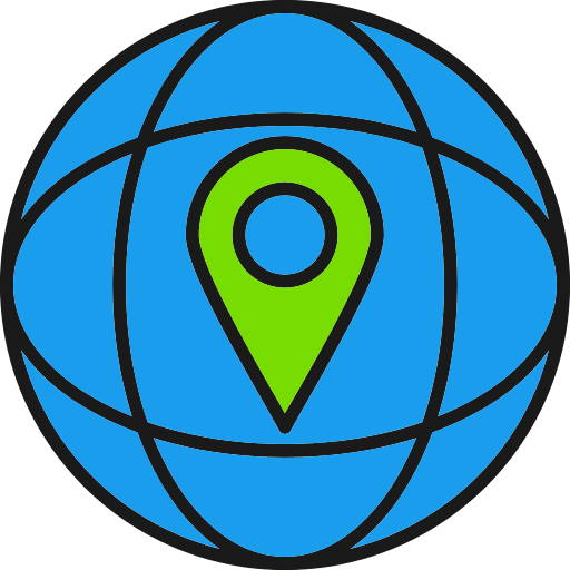 Globe Generic Outline Color icon