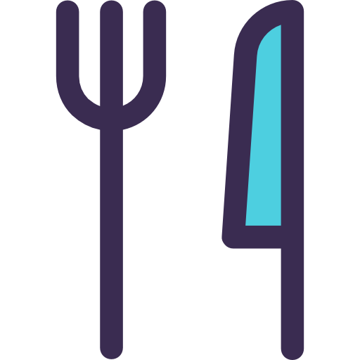Cutlery Kiranshastry Lineal Color Blue icon