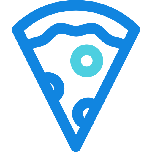 Pizza Kiranshastry Lineal Blue icon