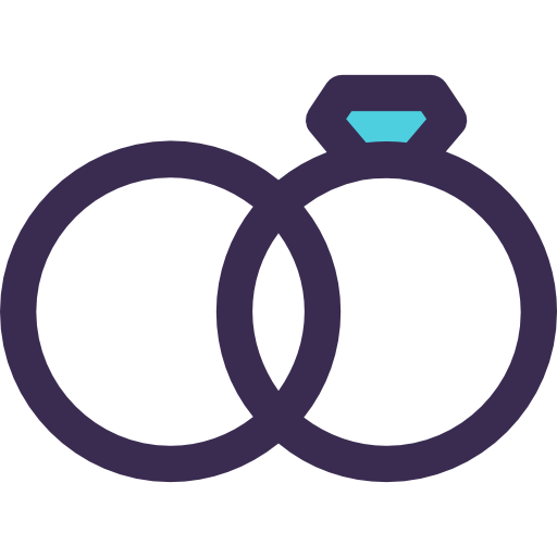 anneaux de mariage Kiranshastry Lineal Color Blue Icône