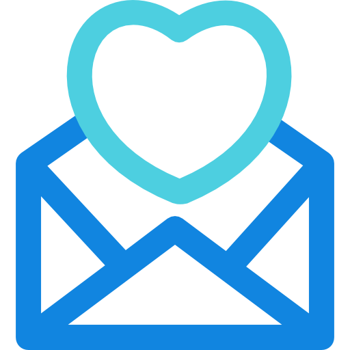 liefdesbrief Kiranshastry Lineal Blue icoon