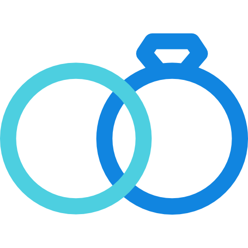 Wedding rings Kiranshastry Lineal Blue icon