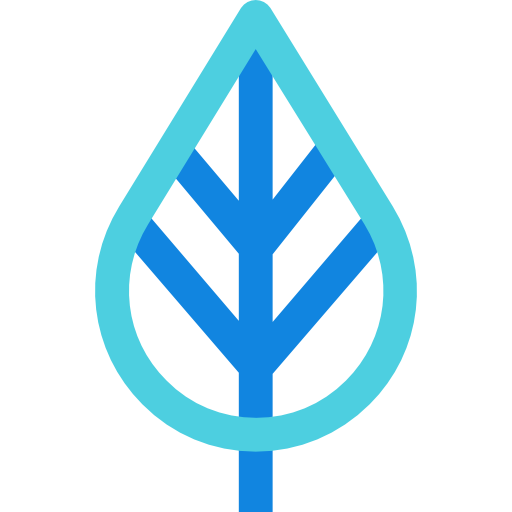 liść Kiranshastry Lineal Blue ikona