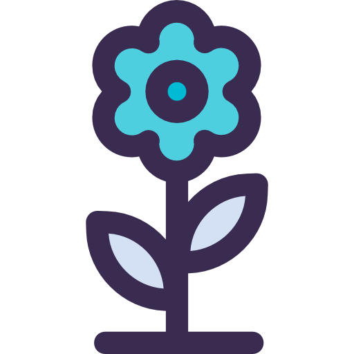 Flower Kiranshastry Lineal Color Blue icon