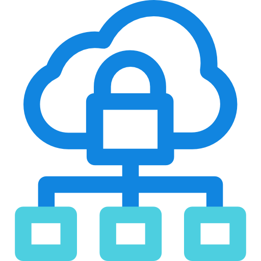 cloud computing Kiranshastry Lineal Blue icon