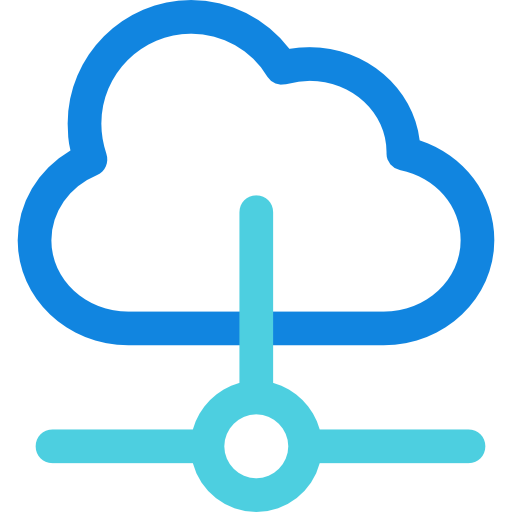 cloud computing Kiranshastry Lineal Blue icona