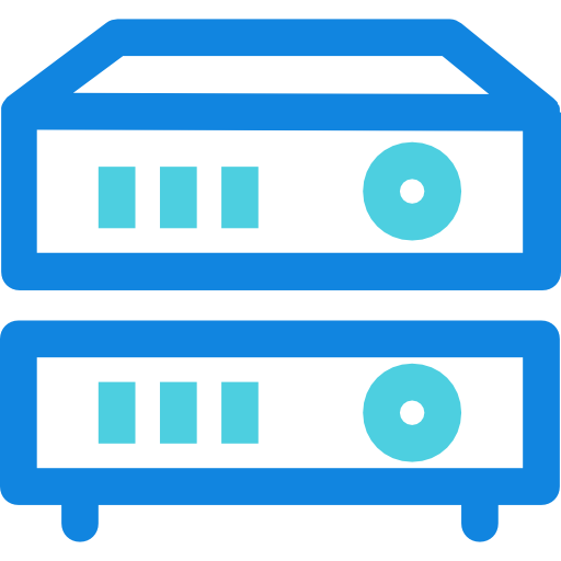 Server Kiranshastry Lineal Blue icon