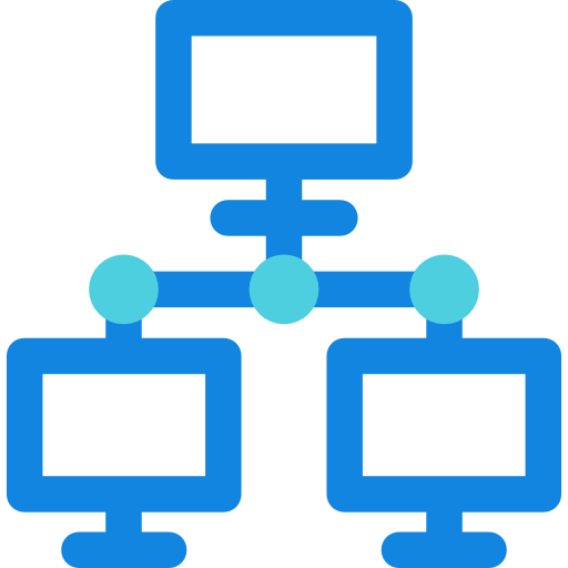 réseau Kiranshastry Lineal Blue Icône