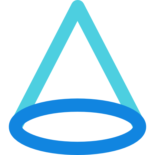 円錐 Kiranshastry Lineal Blue icon