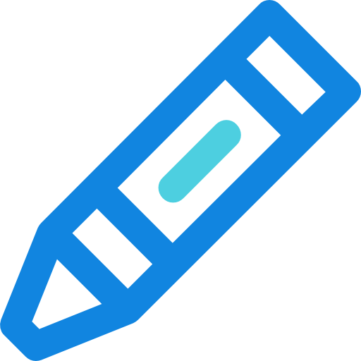 Crayon Kiranshastry Lineal Blue icon