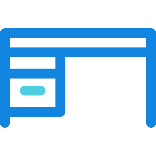 책상 Kiranshastry Lineal Blue icon