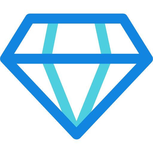 다이아몬드 Kiranshastry Lineal Blue icon