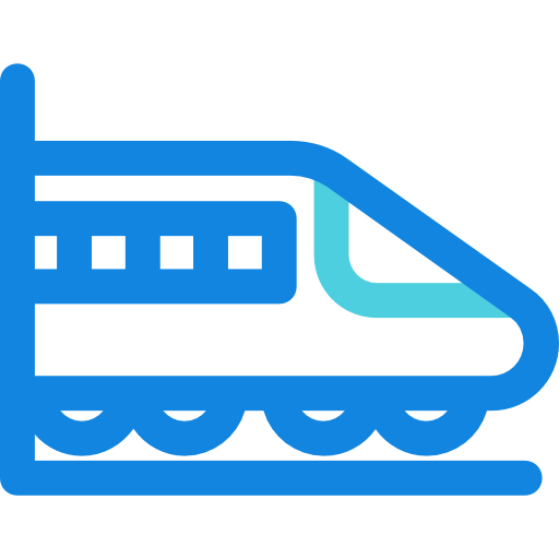 trein Kiranshastry Lineal Blue icoon