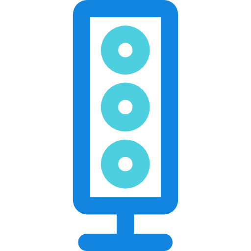 sygnalizacja świetlna Kiranshastry Lineal Blue ikona