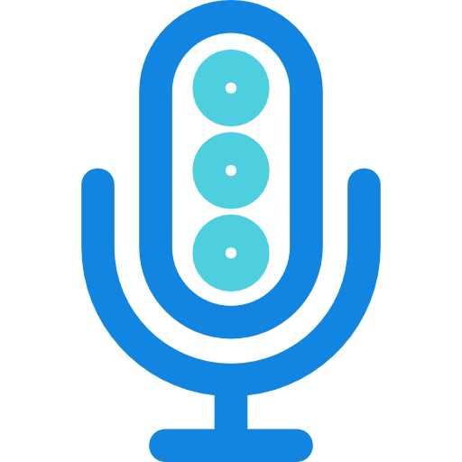 마이크로폰 Kiranshastry Lineal Blue icon