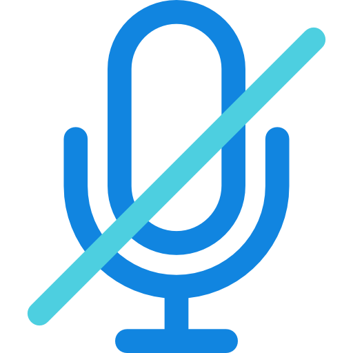 microphone Kiranshastry Lineal Blue Icône