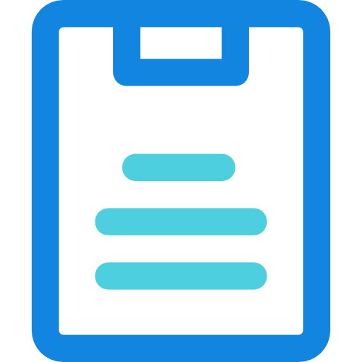 클립 보드 Kiranshastry Lineal Blue icon