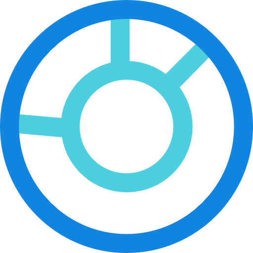 wykres kołowy Kiranshastry Lineal Blue ikona